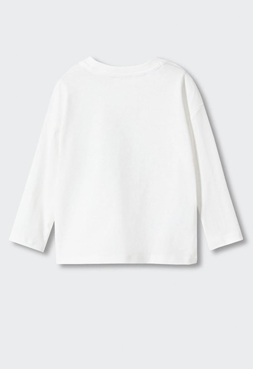 MANGO - T-Shirt Flap - Off White