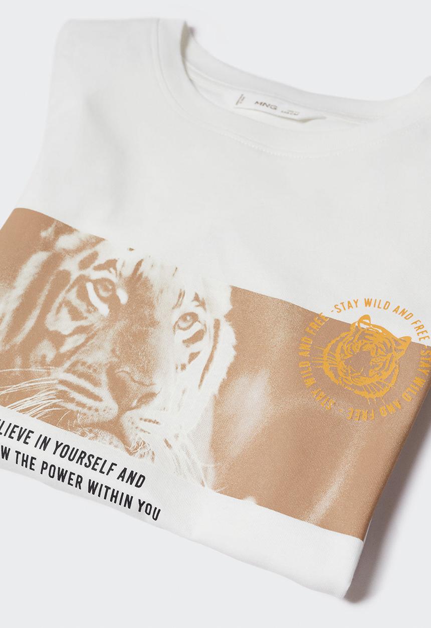 MANGO - T-shirt paradise - off white