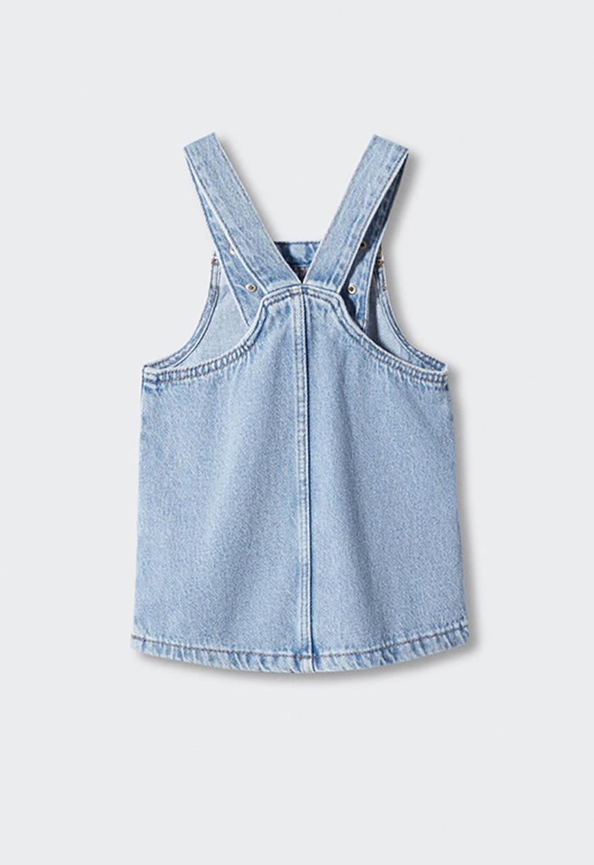 MANGO - Dungaree dress ruffi -