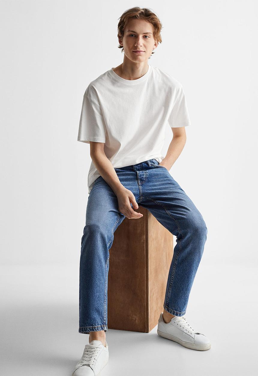 MANGO - Jeans tapered fit - medium blue 