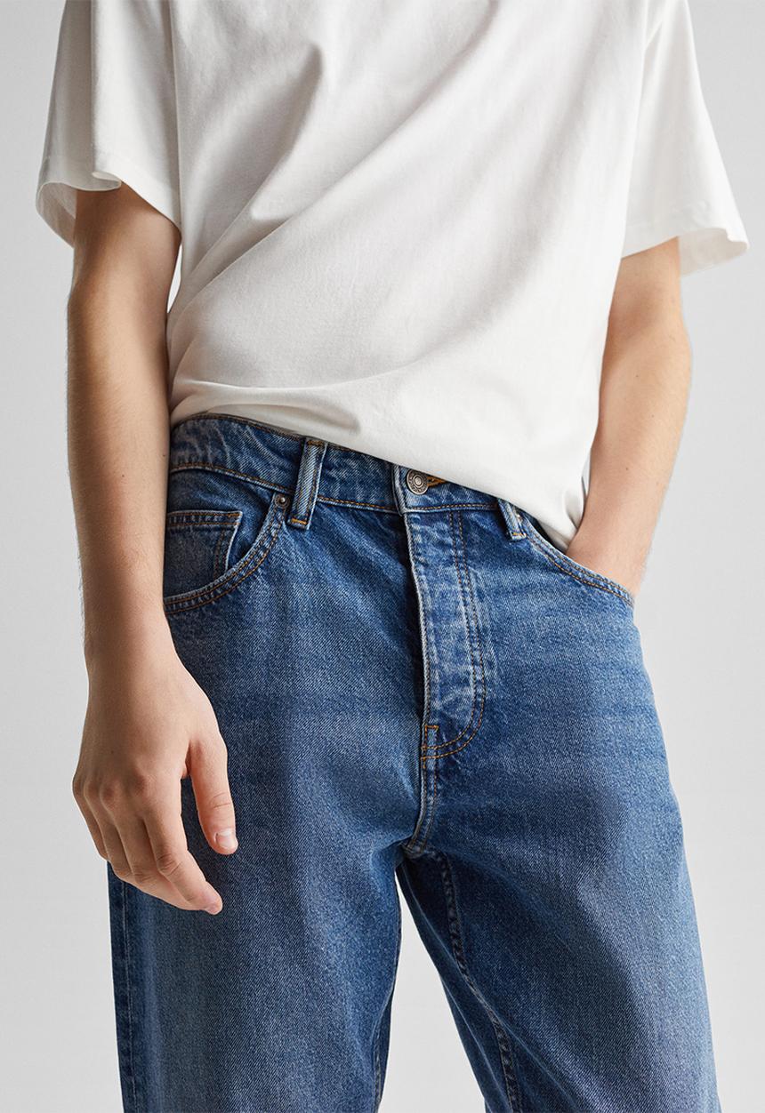 MANGO - Jeans tapered fit - medium blue 