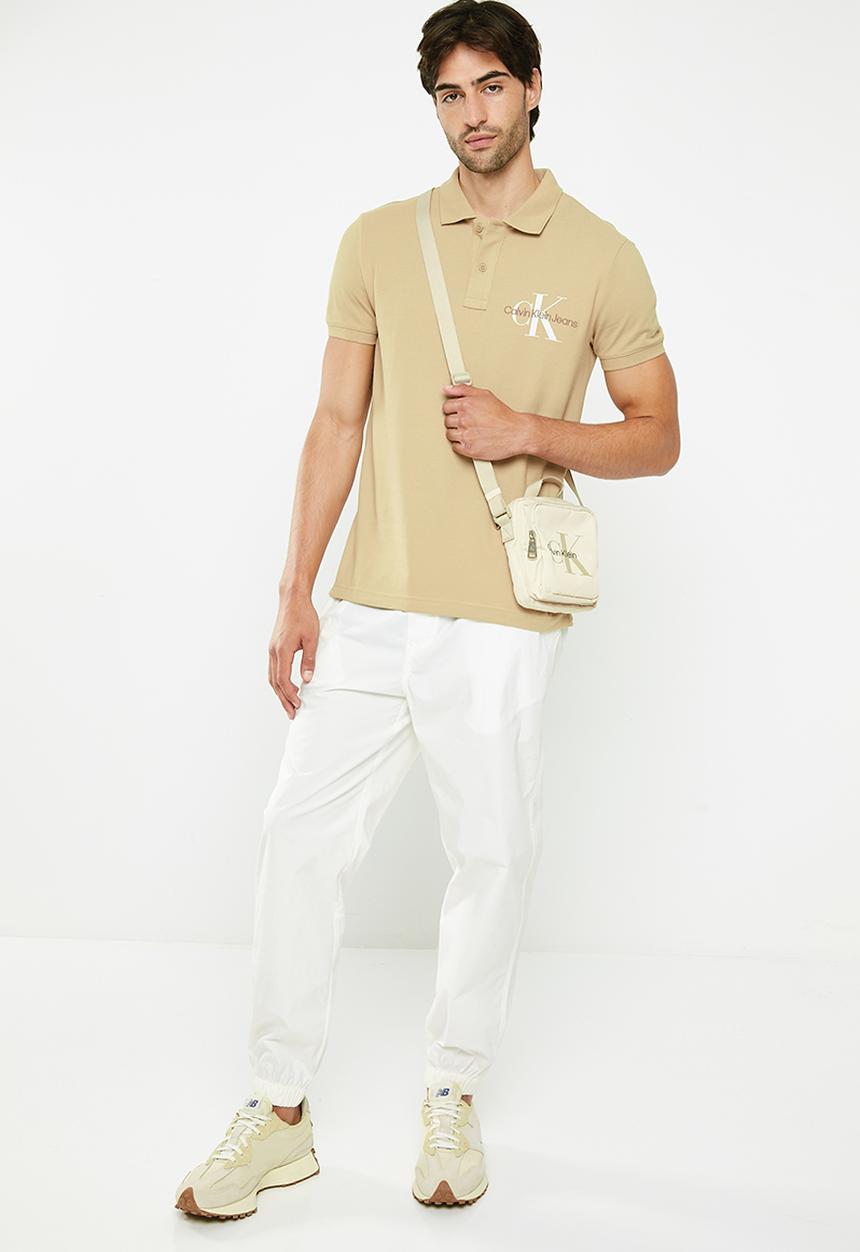 Calvin Klein - Archival monologo polo - travertine
