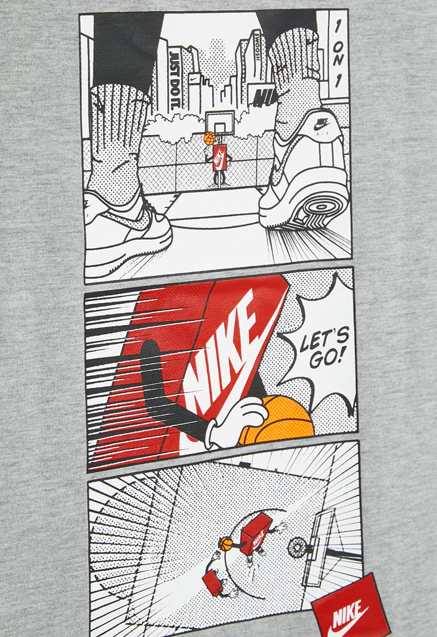Nike - Nkb icons of play short sleeve tee - dk grey heather