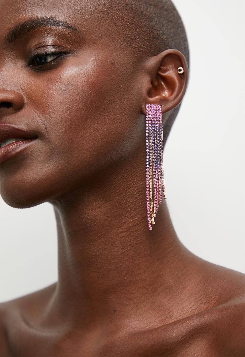 Superbalist - Fern diamante earrings - multi