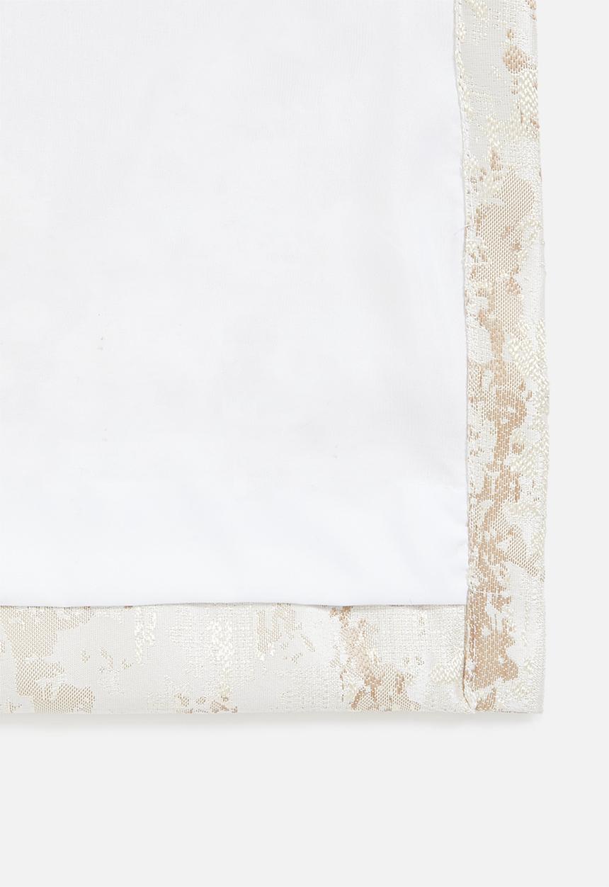 Design Collection - Victoria jacquard taped curtain - natural/taupe