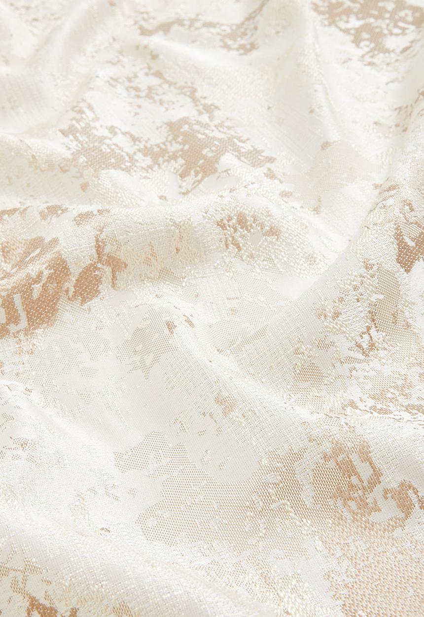 Design Collection - Victoria jacquard taped curtain - natural/taupe