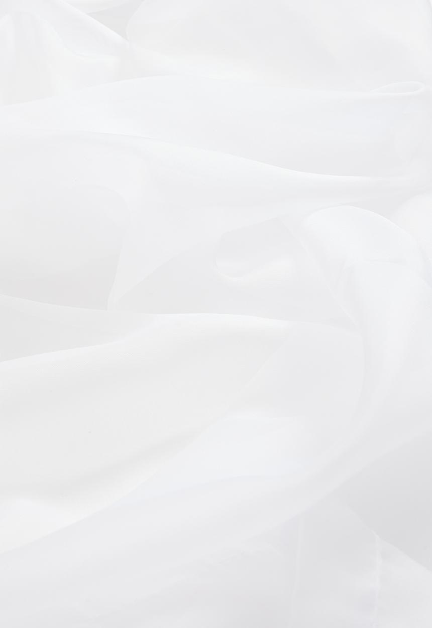 Design Collection - Plain voile taped curtain - white