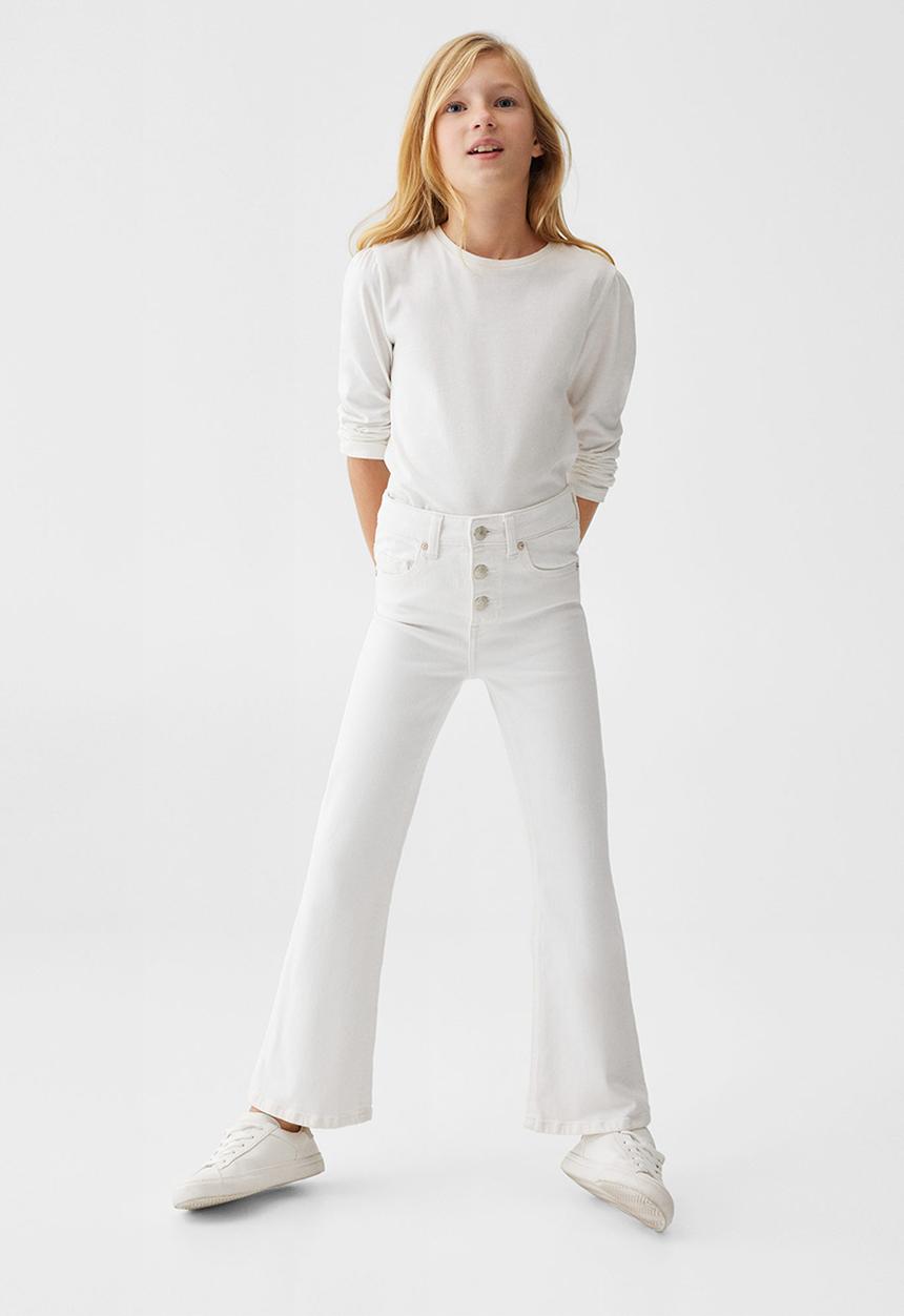MANGO - Jeans flare - white