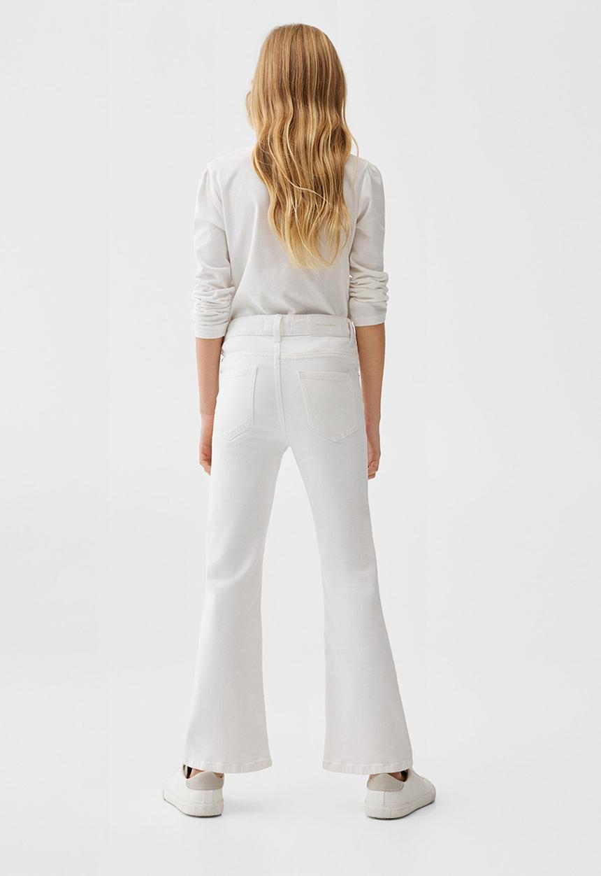 MANGO - Jeans flare - white
