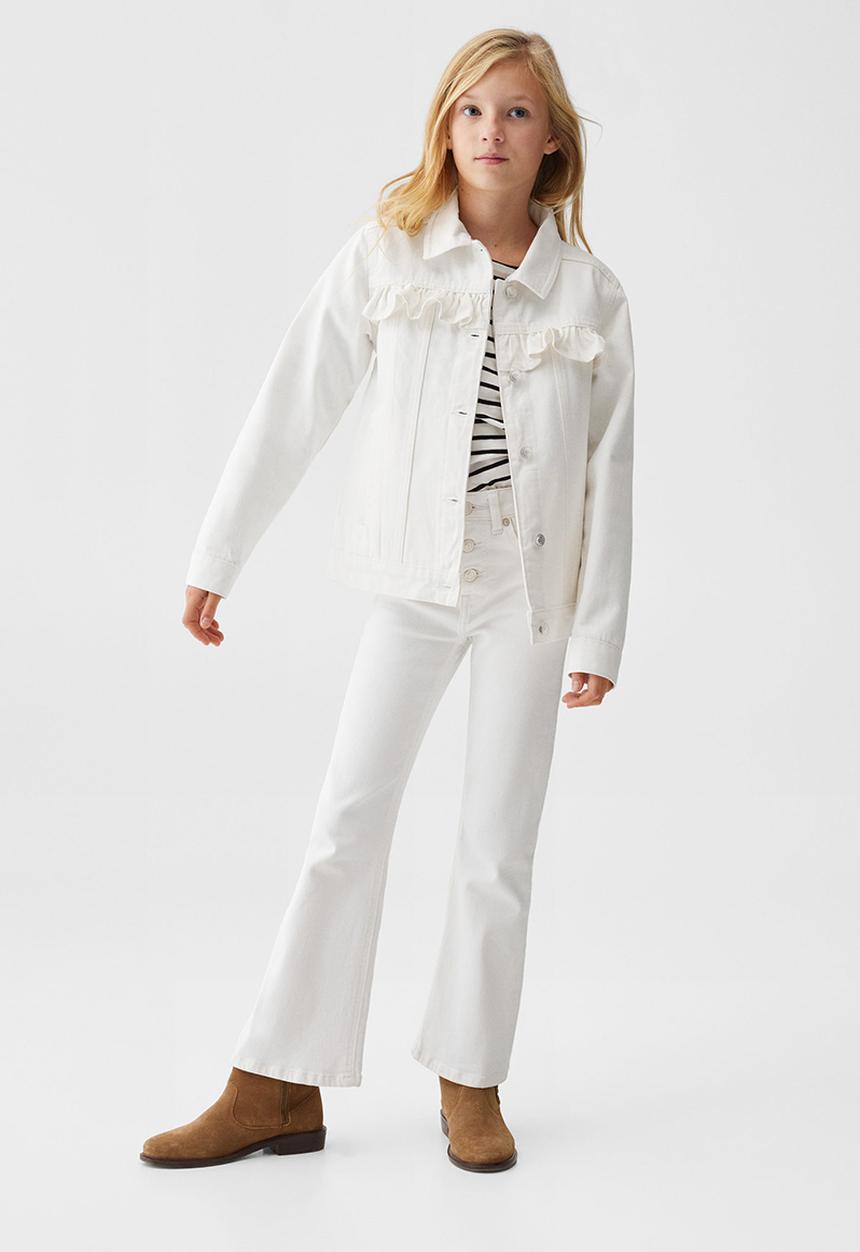 MANGO - Jeans flare - white