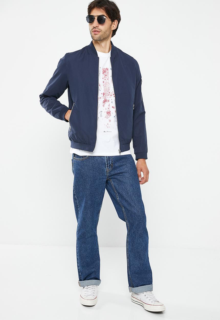 Ben Sherman - Floral flag tee shirt - white