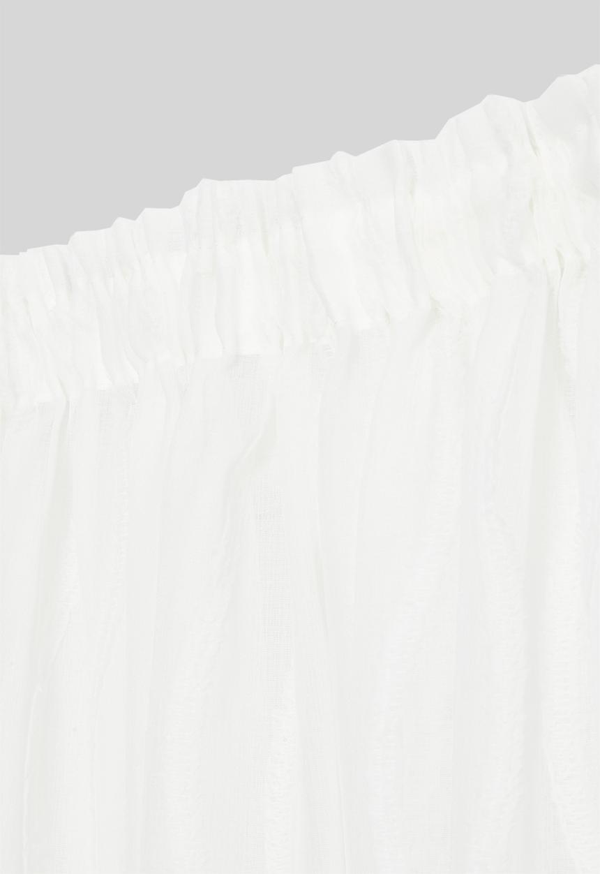 Design Collection - Wave sheer taped curtain - natural/white