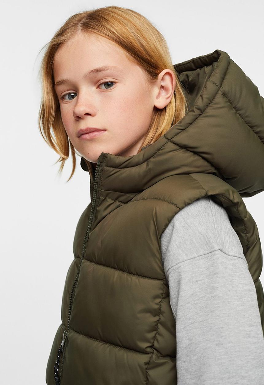 MANGO - Waistcoat amerv - khaki
