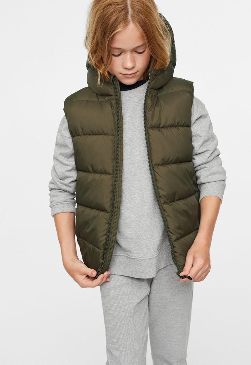MANGO - Waistcoat amerv - khaki