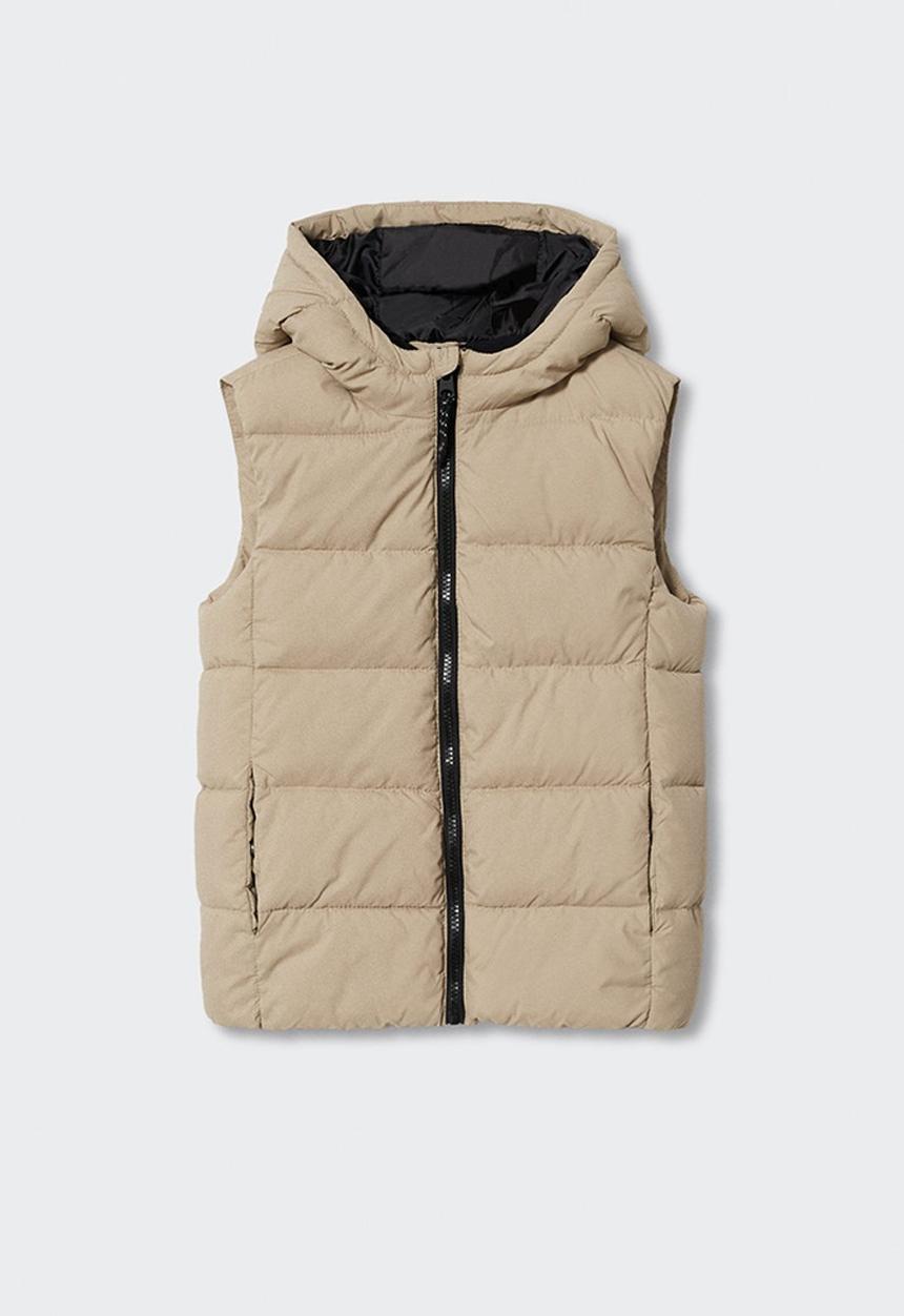 MANGO - Waistcoat amerv - beige