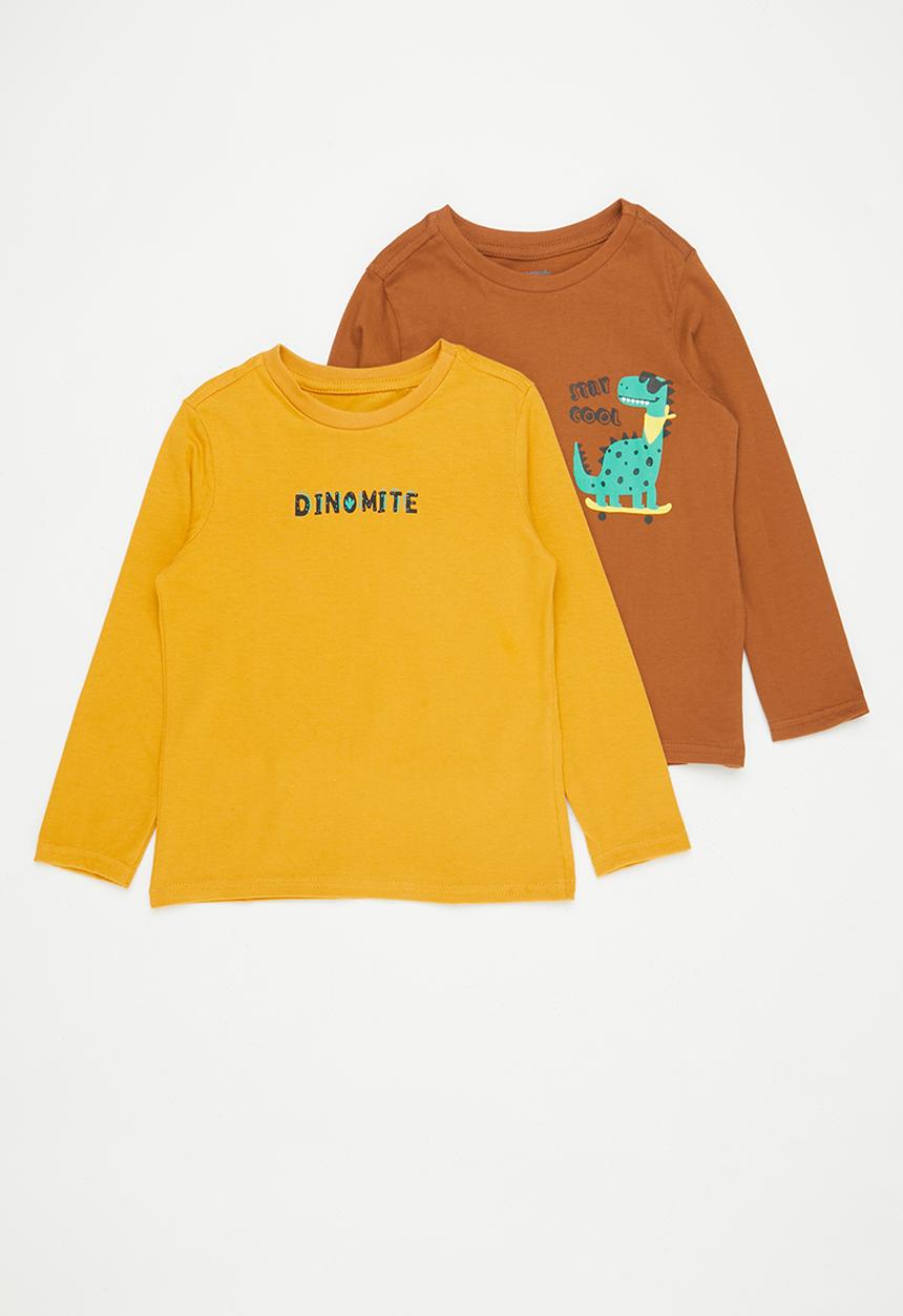 Superbalist - 2 Pack tee - mustard/brown