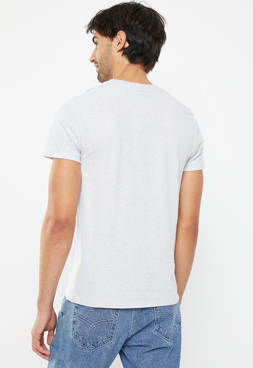 Superdry. - Vintage Logo emb Vee Tee - Glacier Grey Marl