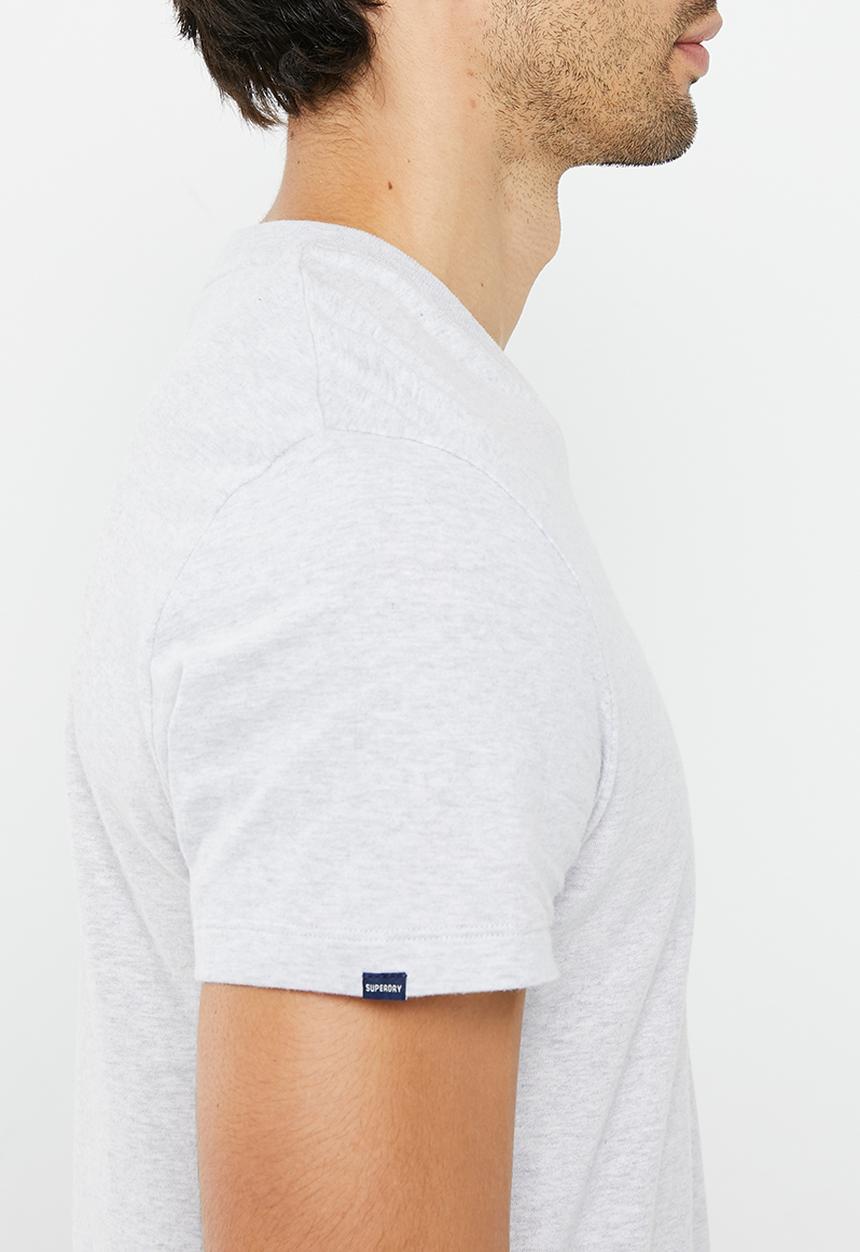 Superdry. - Vintage Logo emb Vee Tee - Glacier Grey Marl