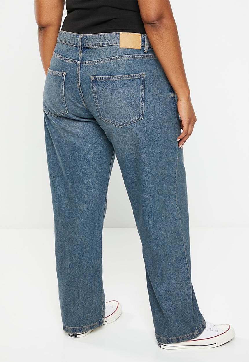 Cotton On - Plus low rise straight jean - logans blue