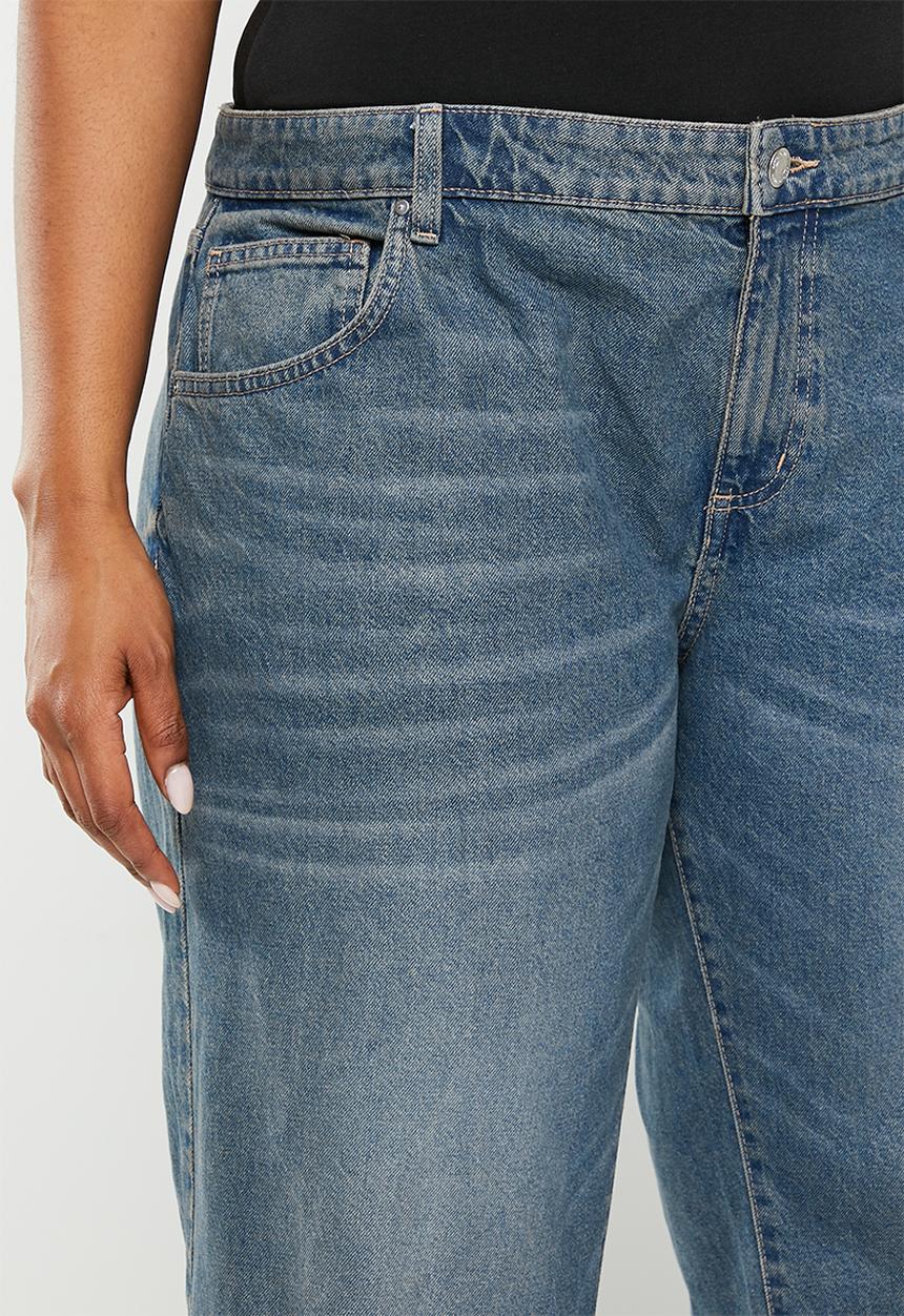 Cotton On - Plus low rise straight jean - logans blue