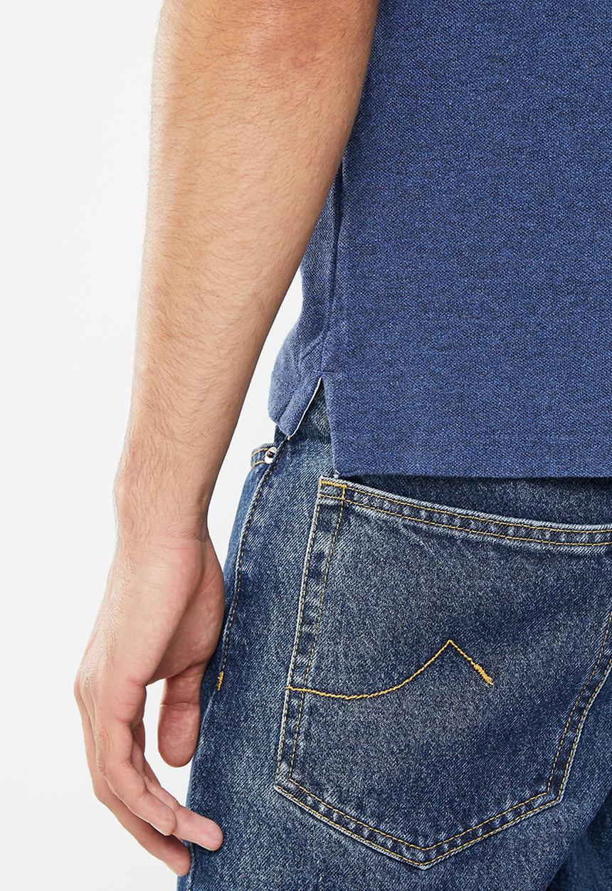 Superdry. - Classic pique polo - bright blue marl 