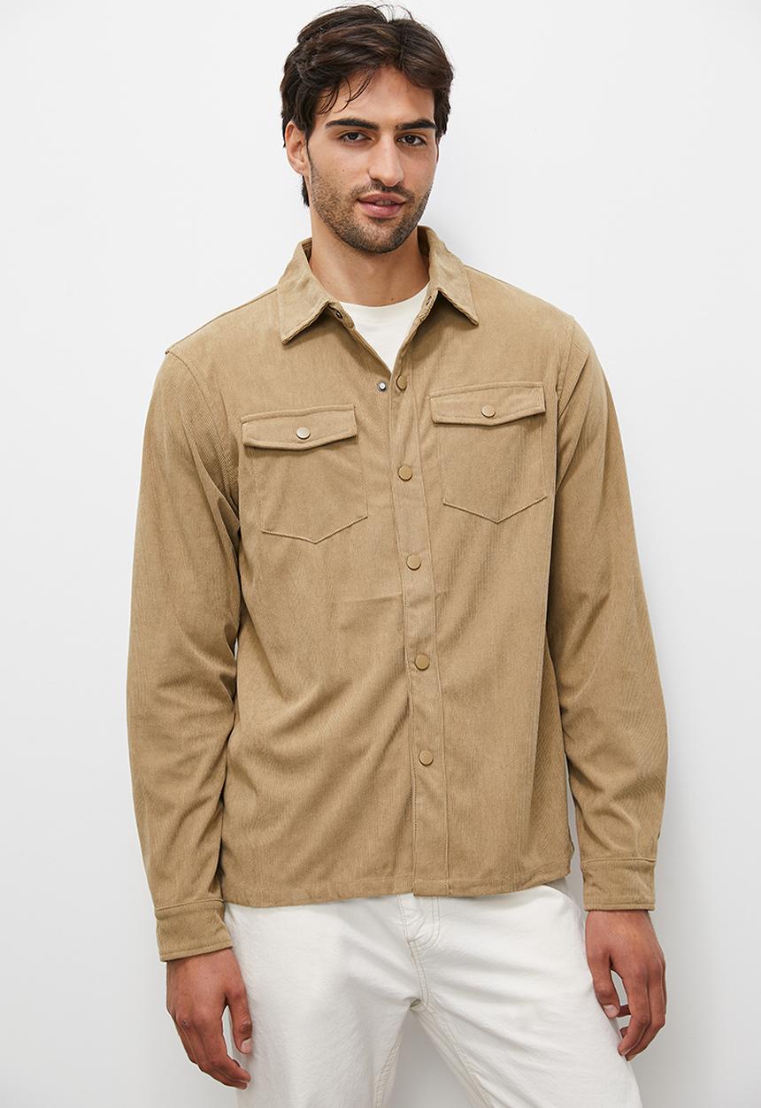 Superbalist - Corduroy long sleeve shirt - brown