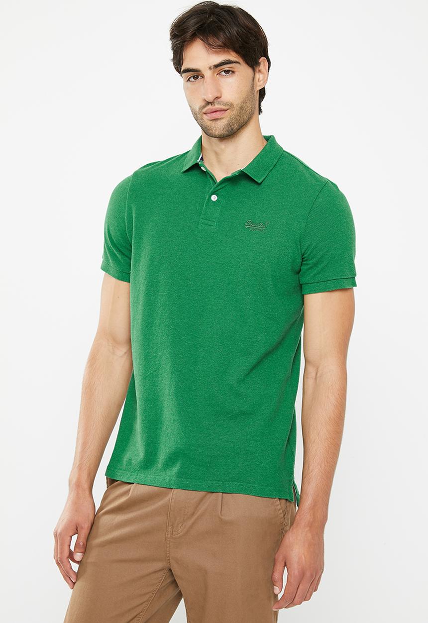 Superdry. - Classic pique polo - field green marl 