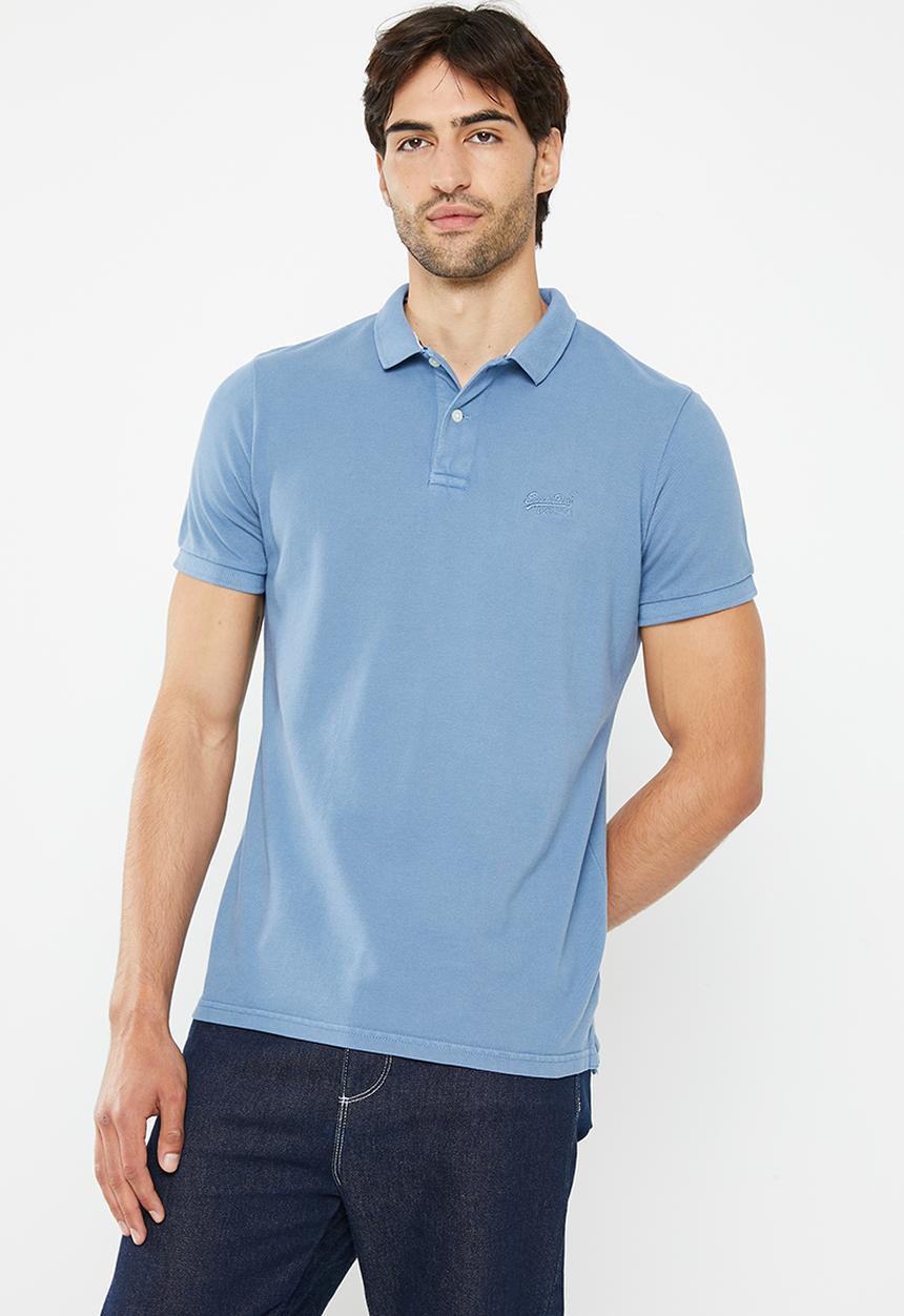 Superdry. - Vintage destroy polo - heraldic blue