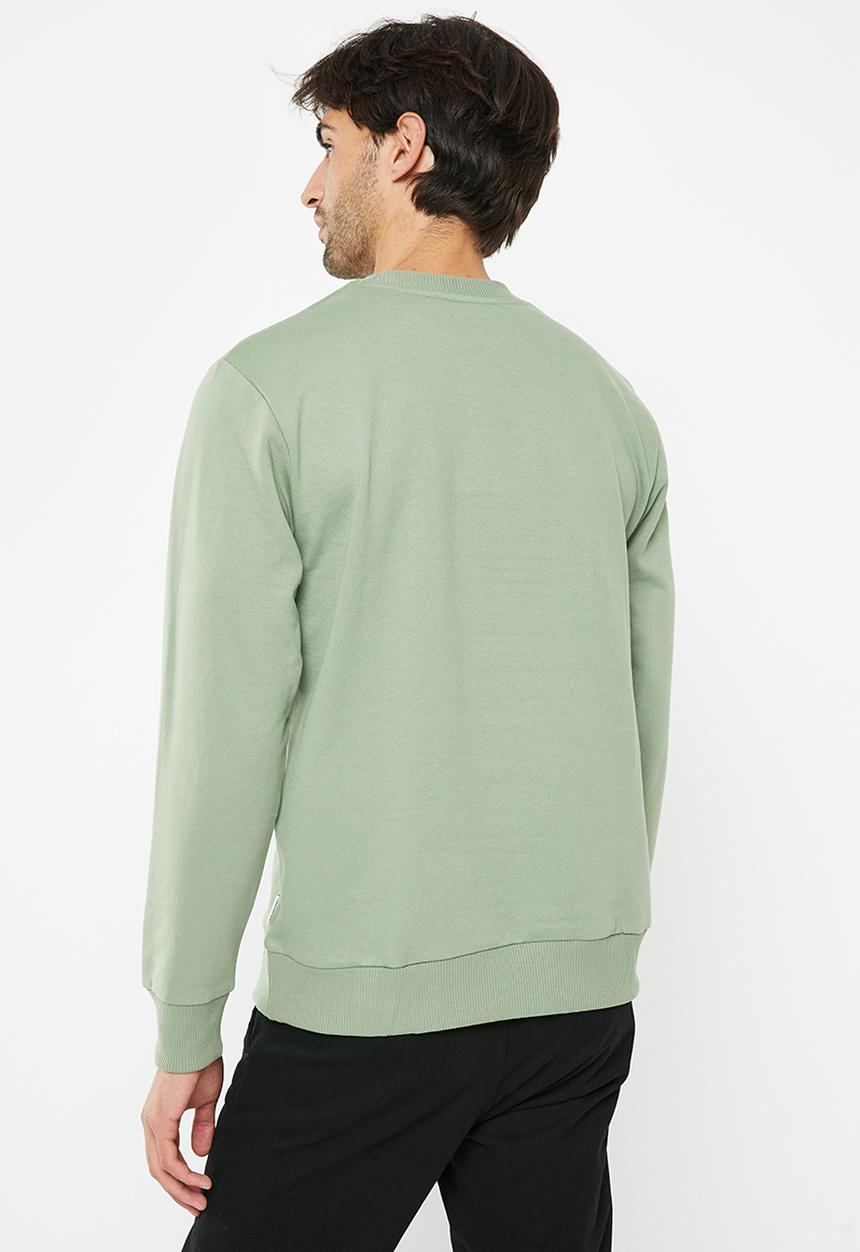 Ben Sherman - Typography crew sweater 71386 - pale khaki