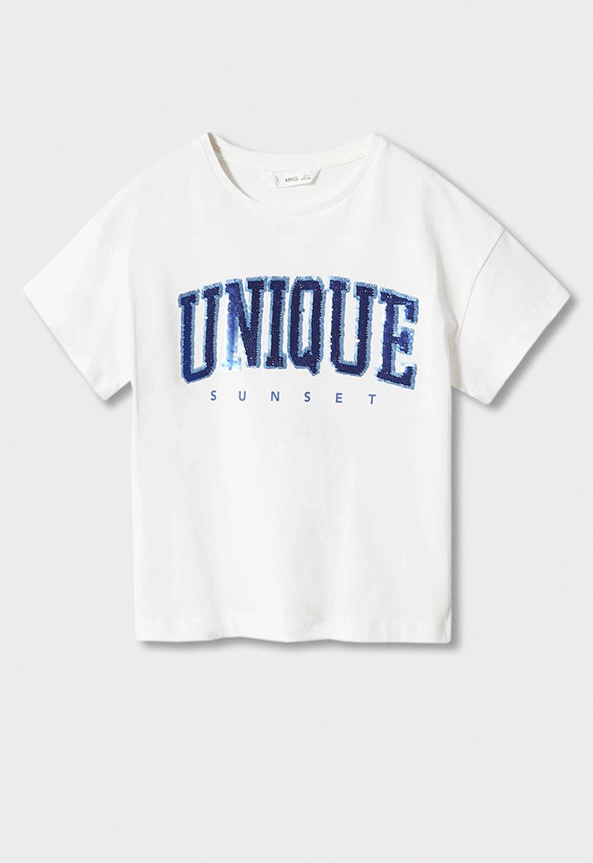 MANGO - T-shirt unique - off white