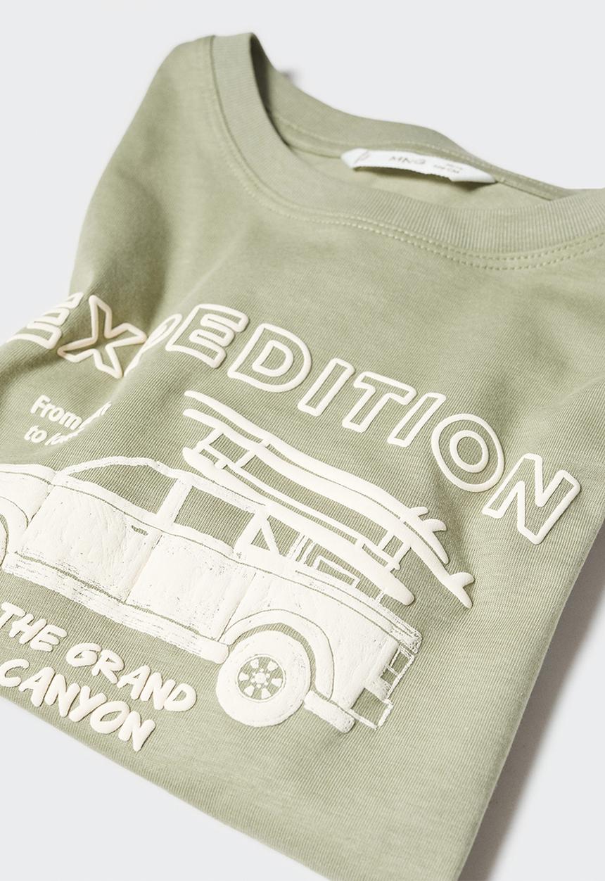 MANGO - T-shirt vacation - green