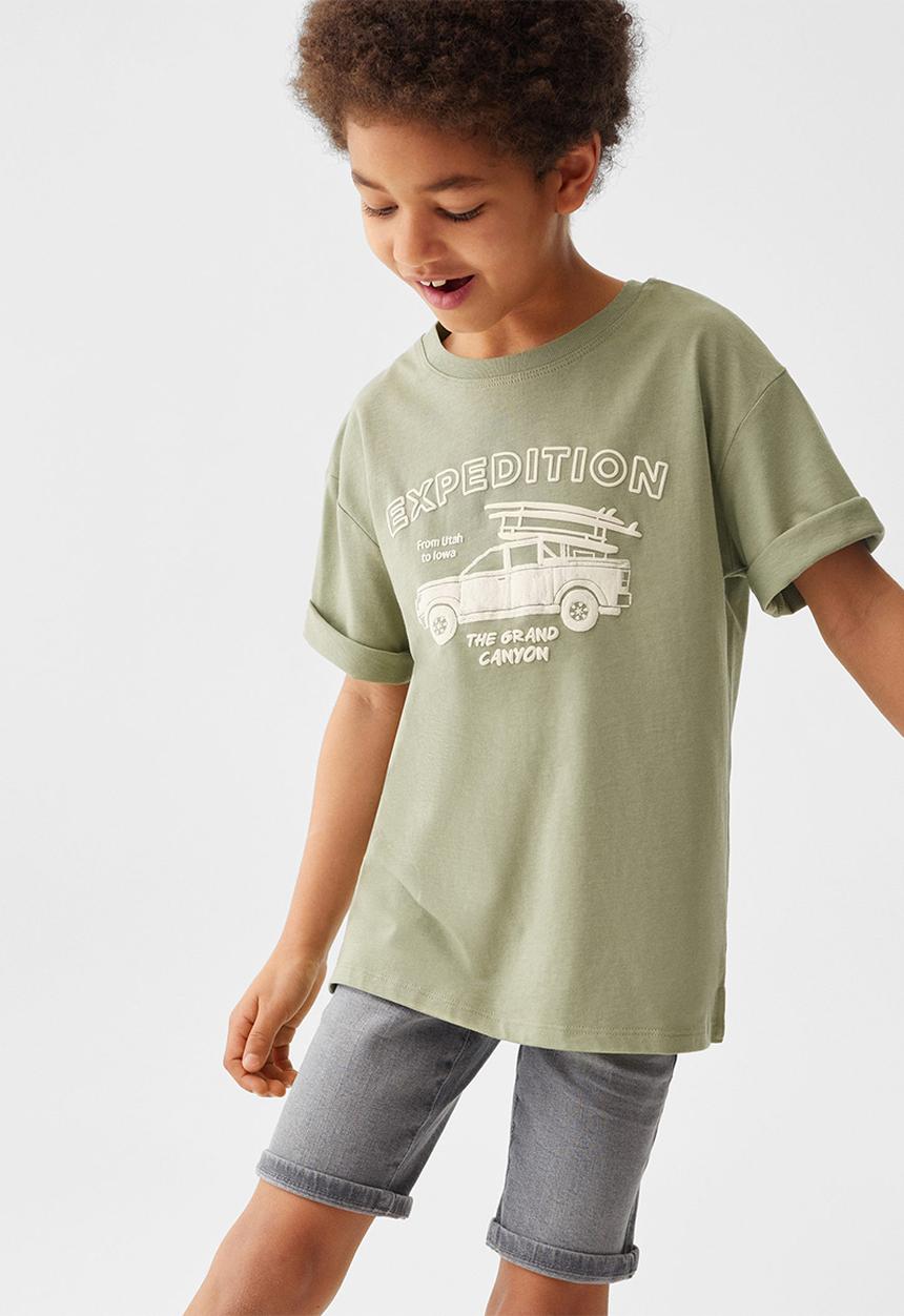 MANGO - T-shirt vacation - green