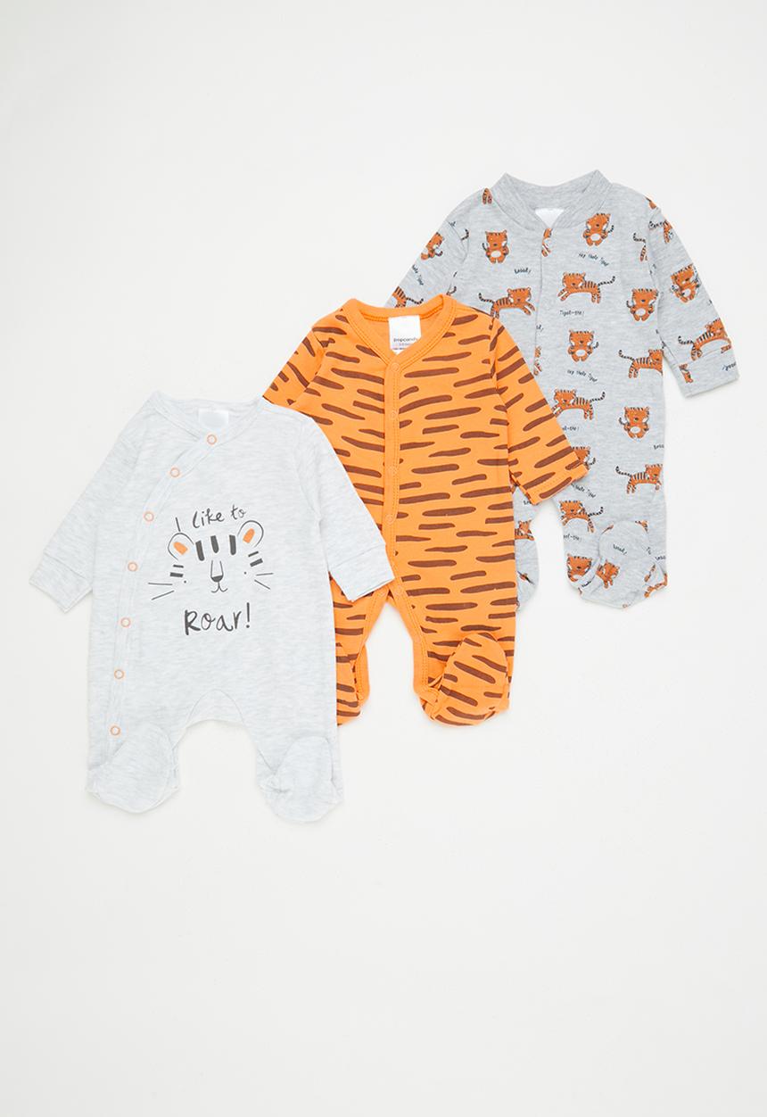 Pop Candy - Boys 3 pack babygrows - multi