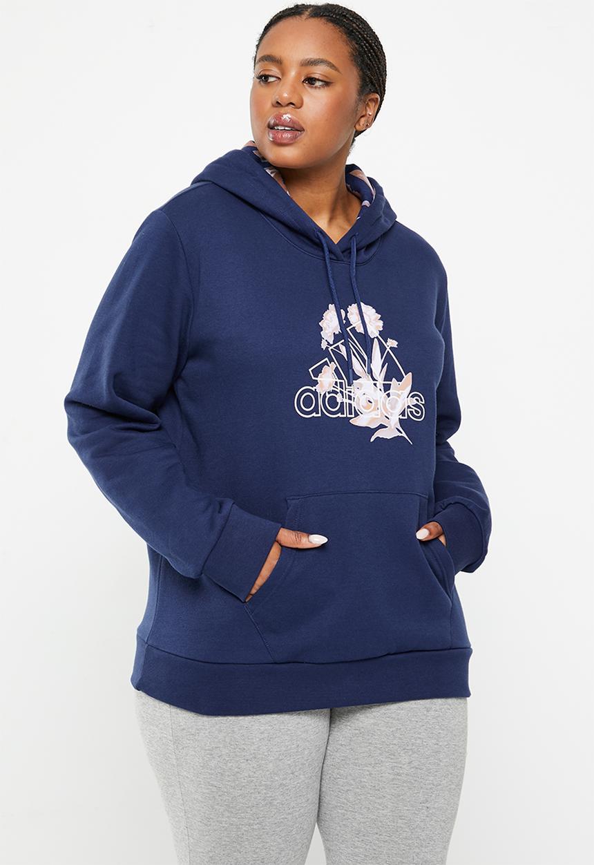 adidas Performance - Plus w blom g hoody - dark blue