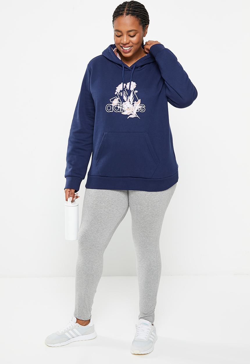 adidas Performance - Plus w blom g hoody - dark blue