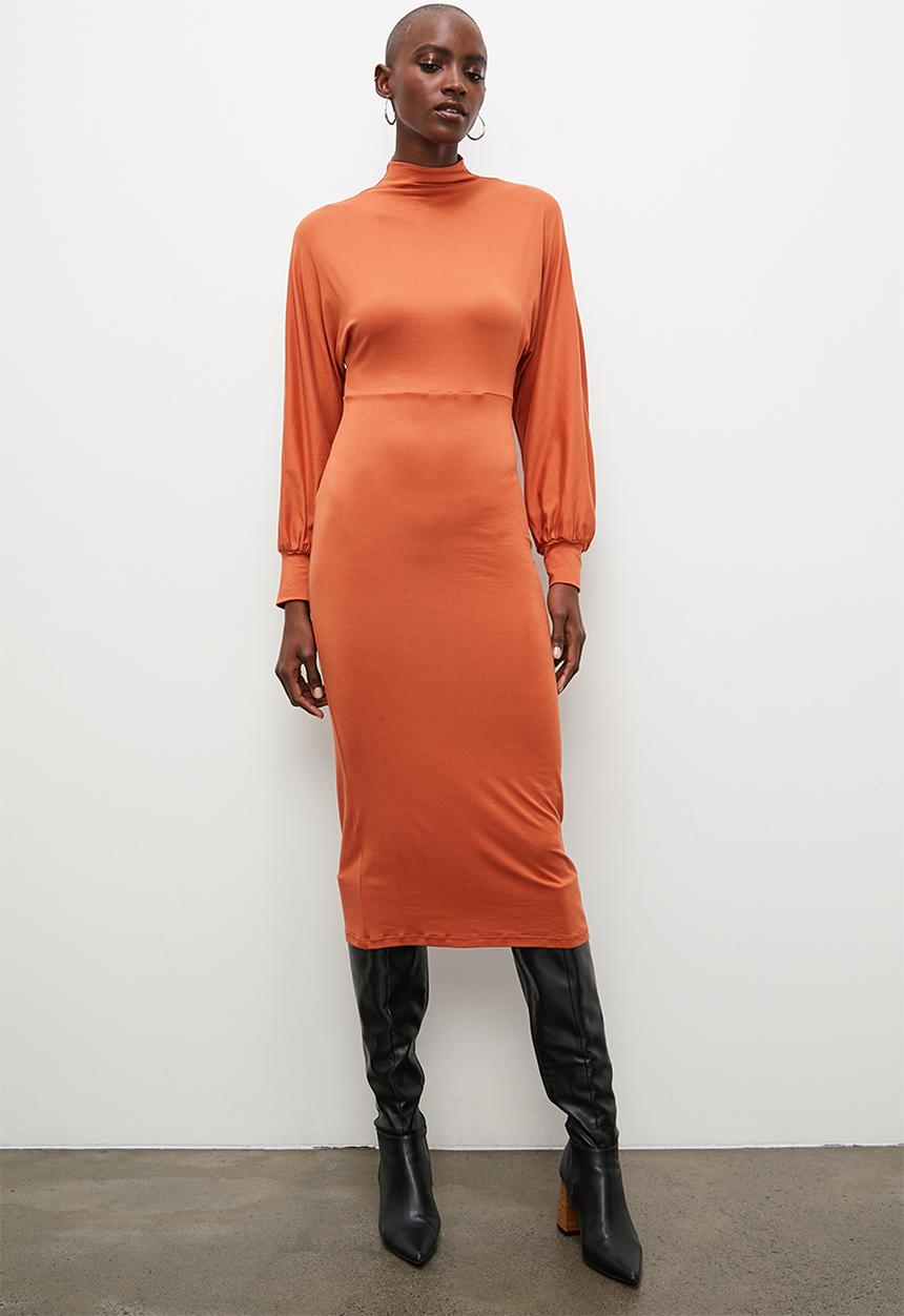 Superbalist - Dolman sleeve midi dress - rust