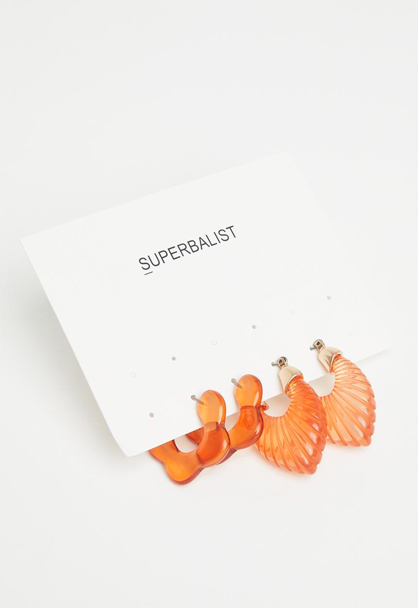 Superbalist - Ruby earring set - orange