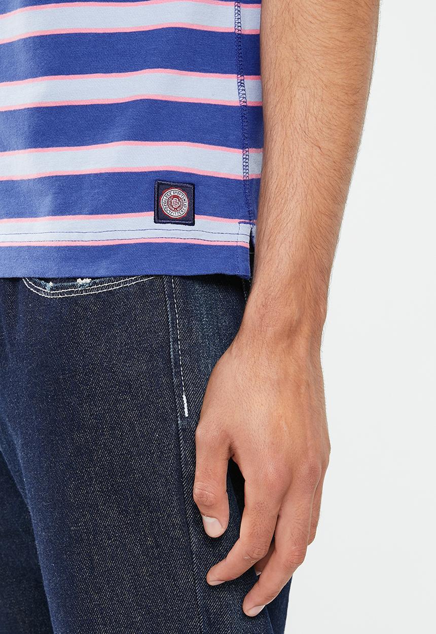 Superdry. - Academy stripe polo - blue multi
