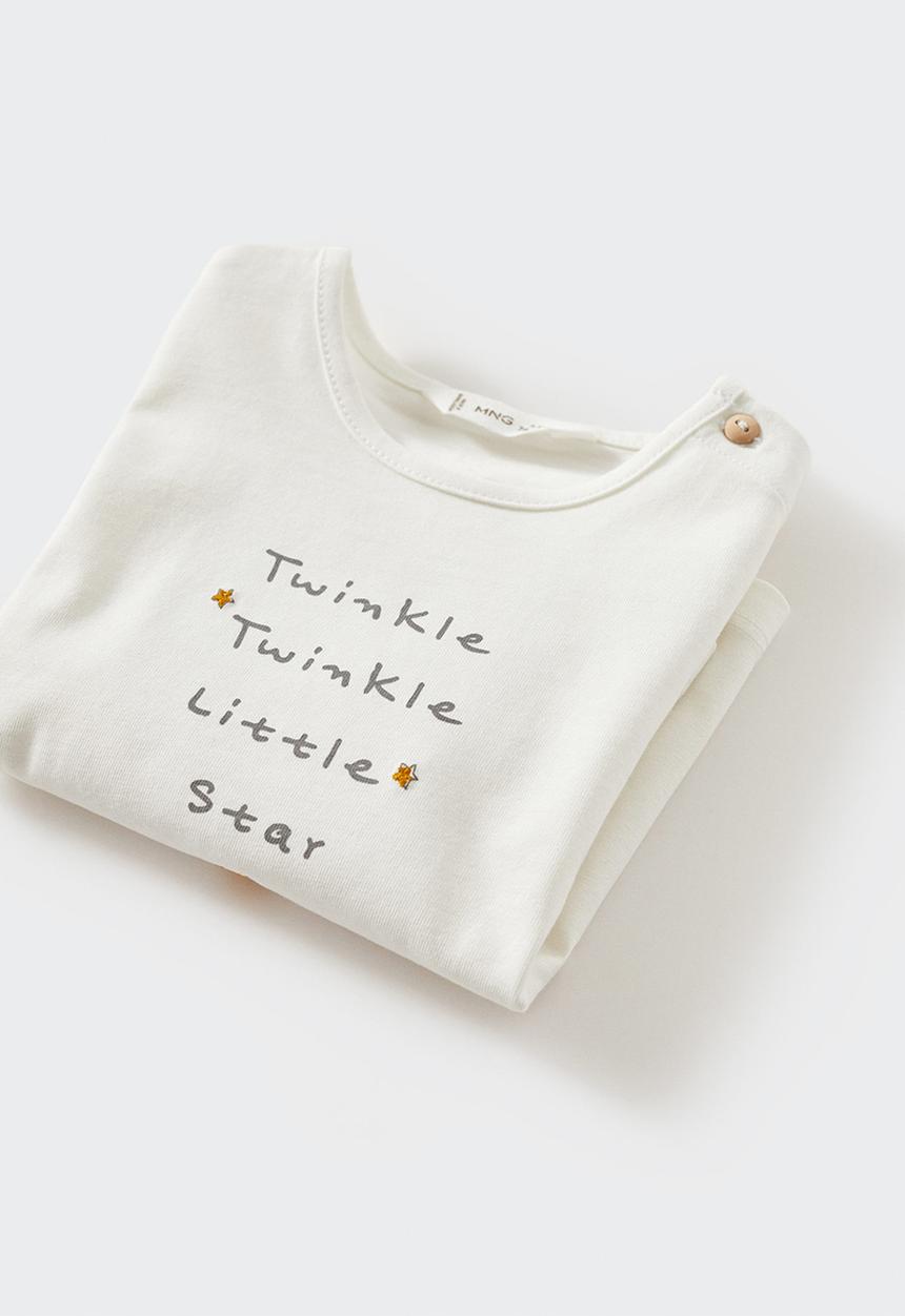 MANGO - T-shirt twinkle - off white