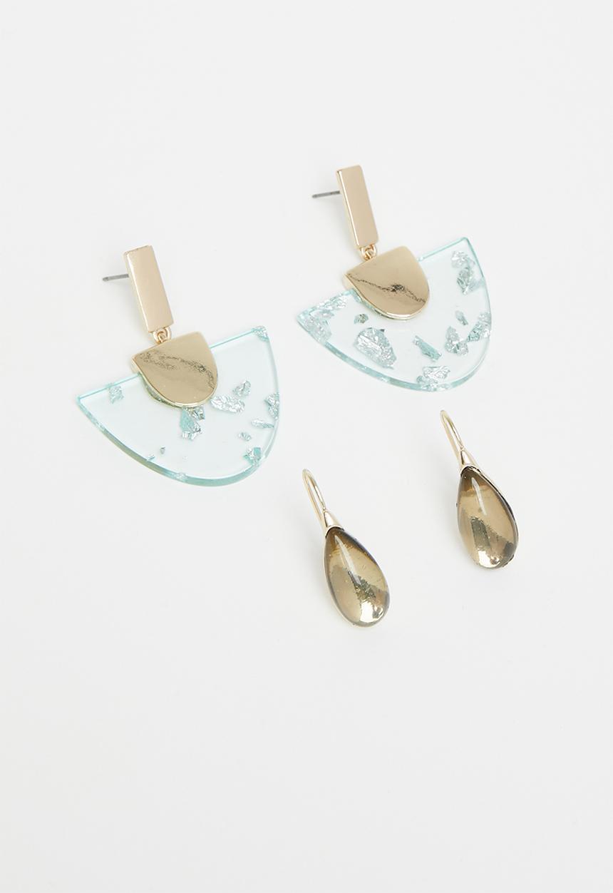 Superbalist - Melody earring set - blue & green