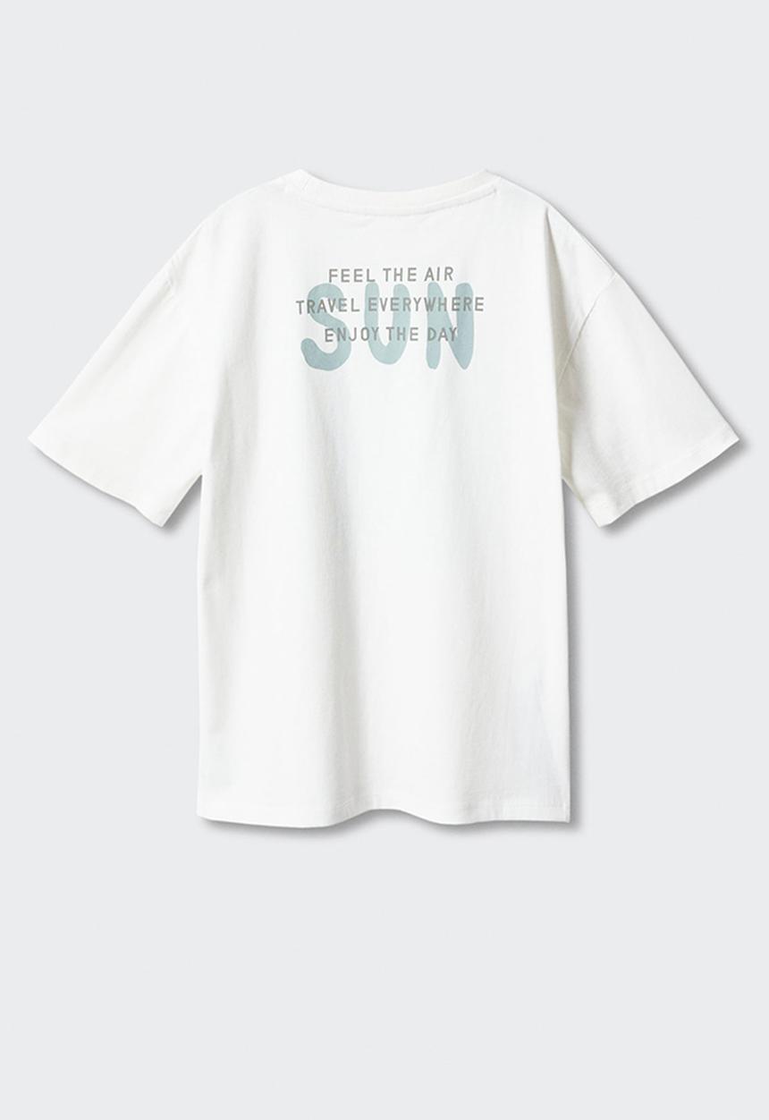 MANGO - T-shirt sun - off white