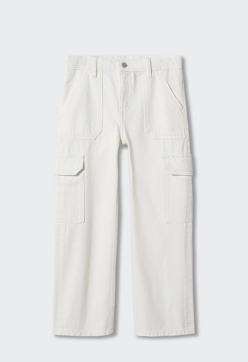 MANGO - Jeans cargo - white