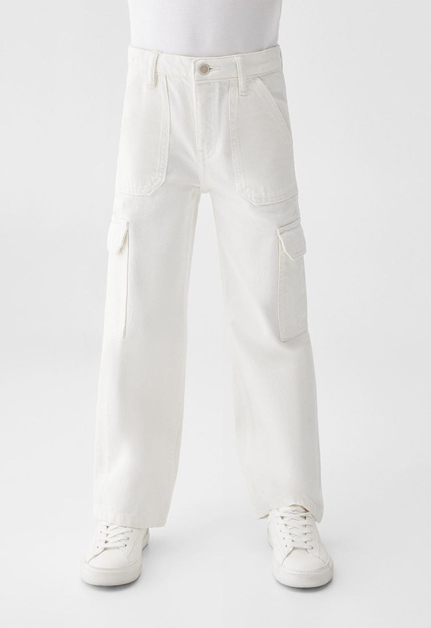 MANGO - Jeans cargo - white