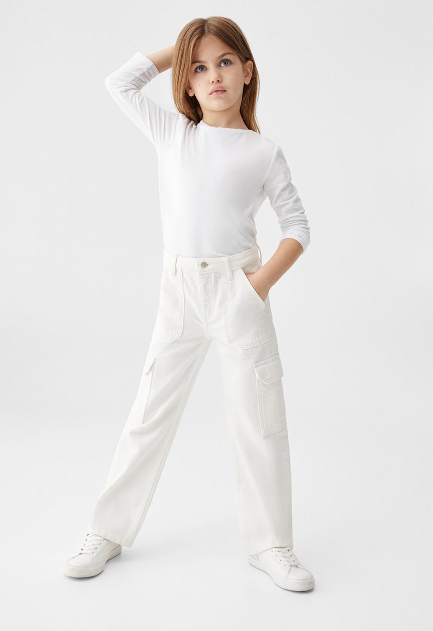 MANGO - Jeans cargo - white