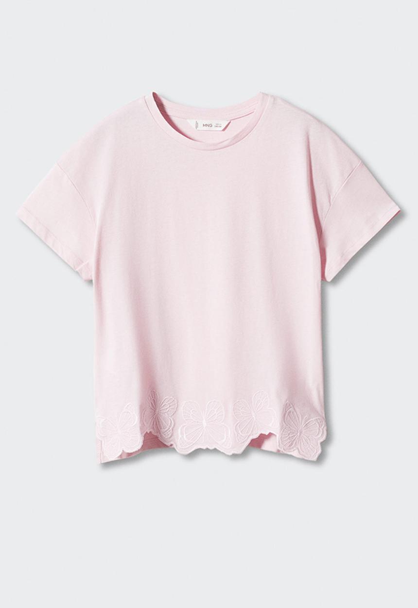 MANGO - T-shirt silver - mauve