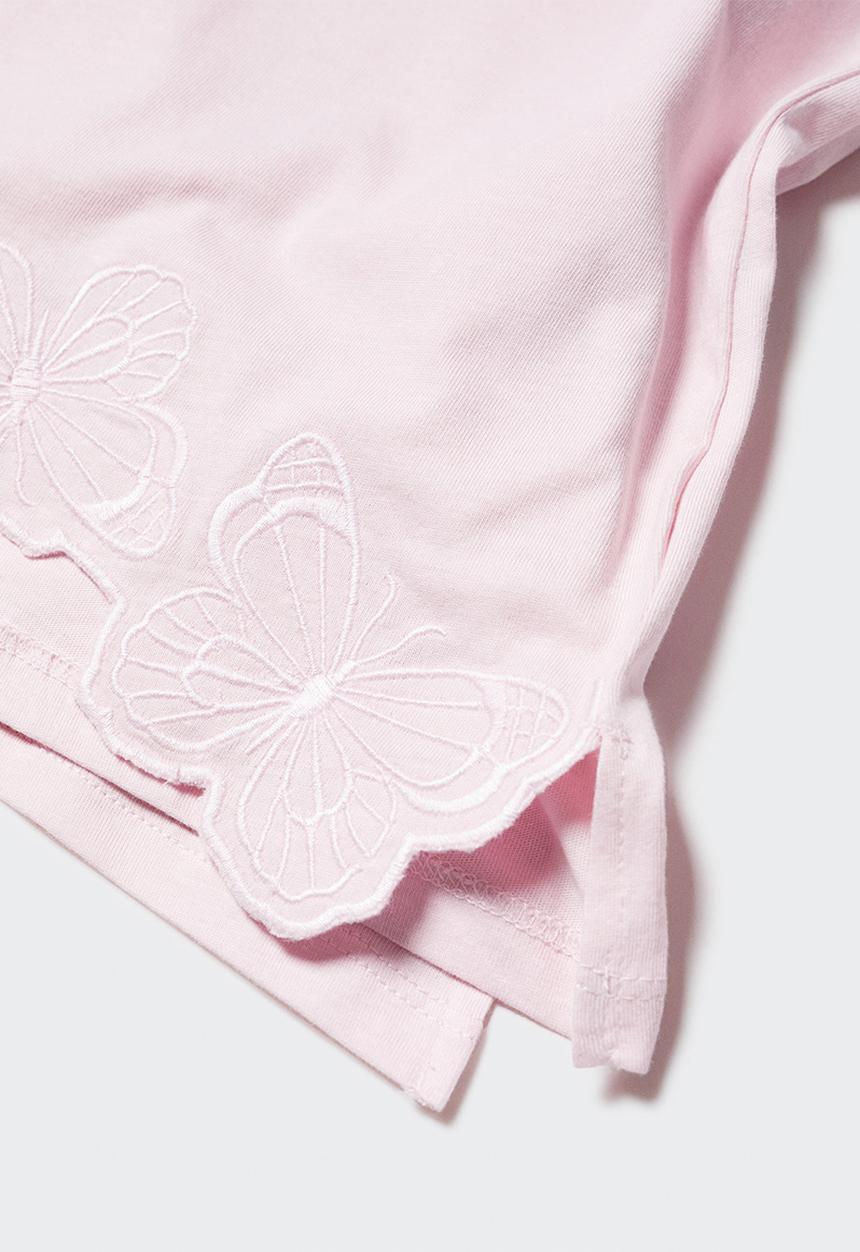 MANGO - T-shirt silver - mauve