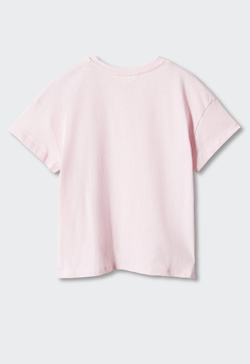MANGO - T-shirt silver - mauve