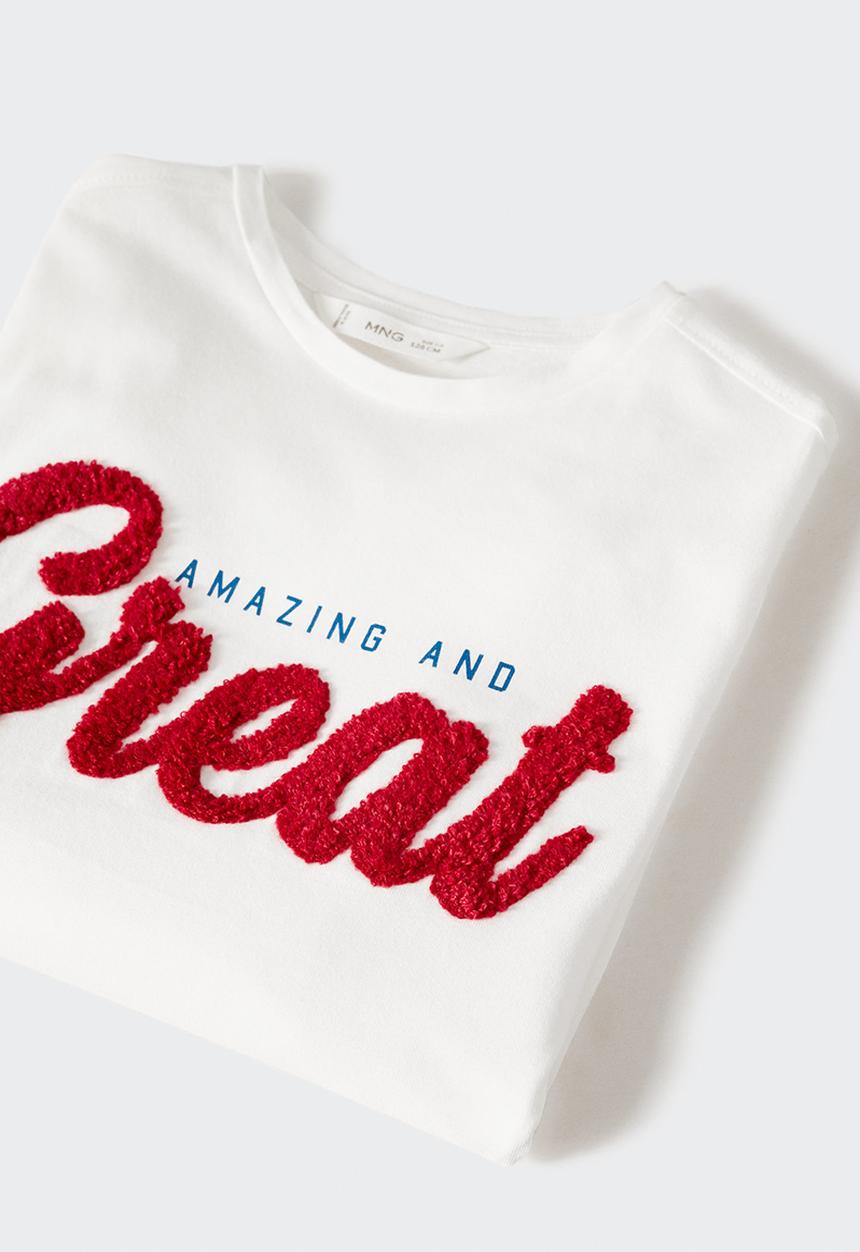 MANGO - T-shirt greatmc - off white