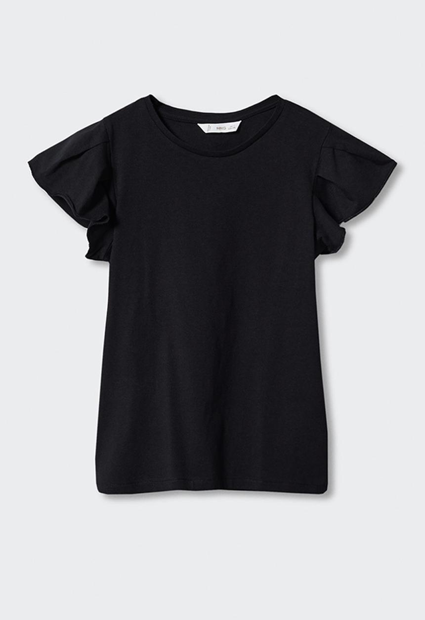 MANGO - T-shirt soft - black