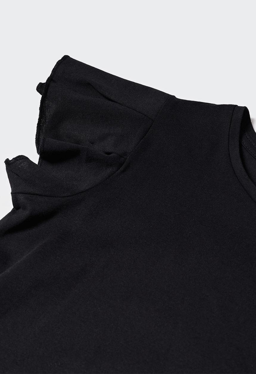 MANGO - T-shirt soft - black